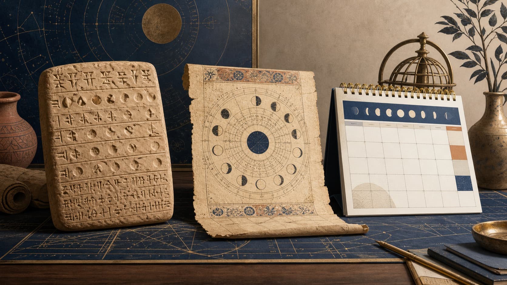 A Brief History of Calendars editorial illustration