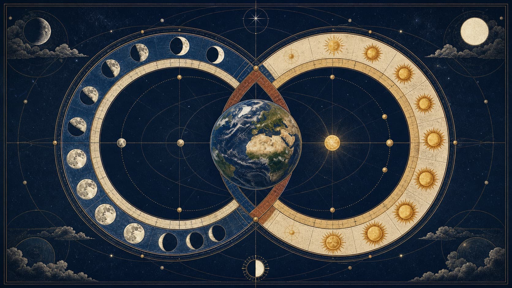 Lunar vs Solar Calendars: Key Differences editorial illustration