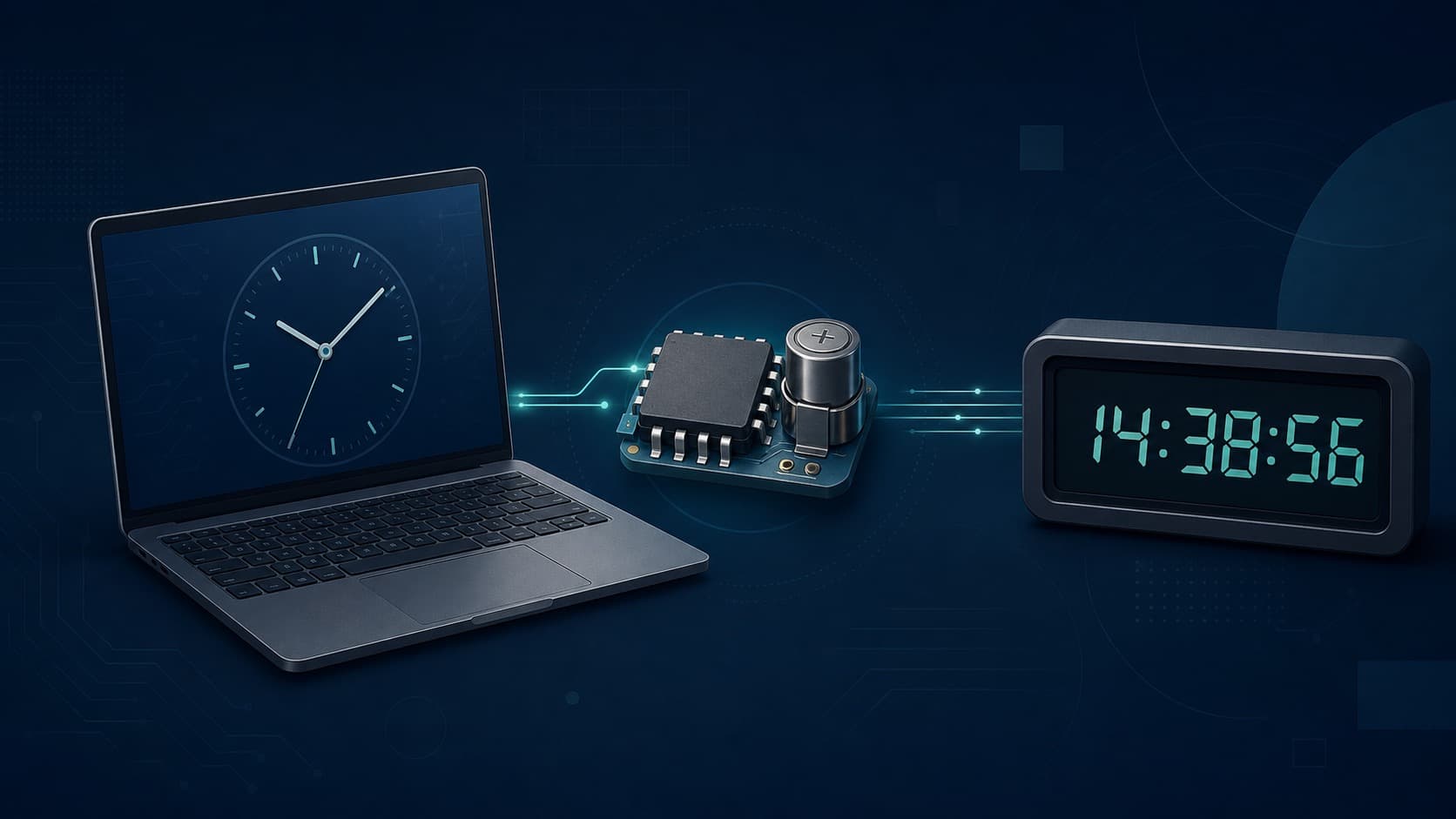 What Is System Time? How a Computer Tracks the Current Time editorial illustration
